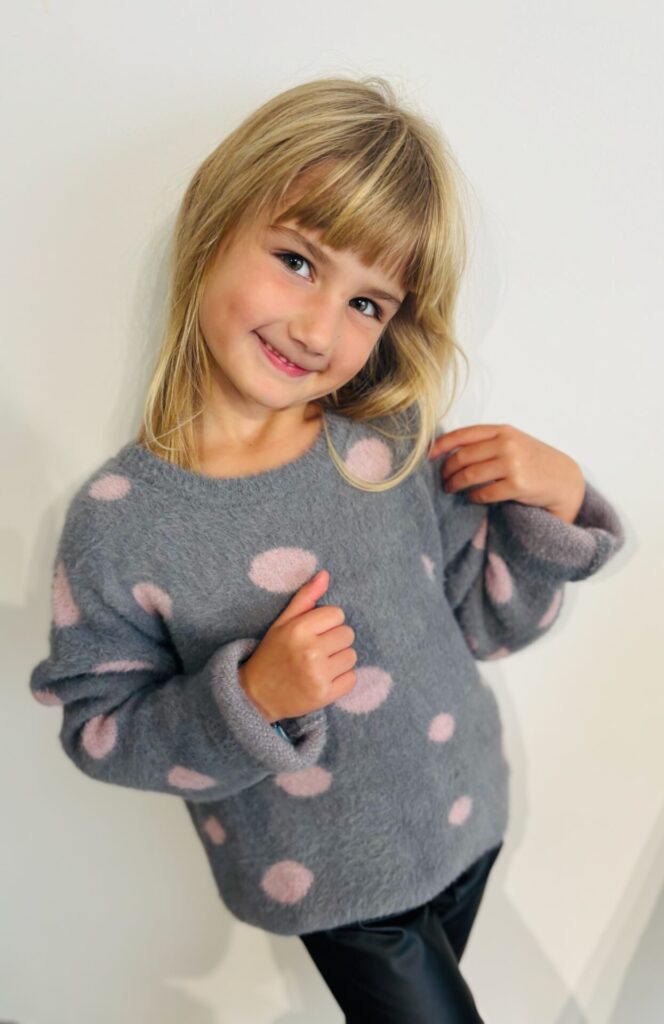 Sweater knit-dark grey melange