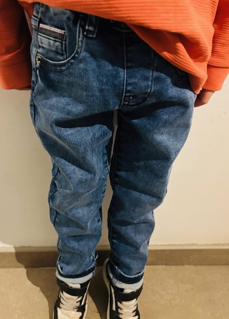 Denim bleu.