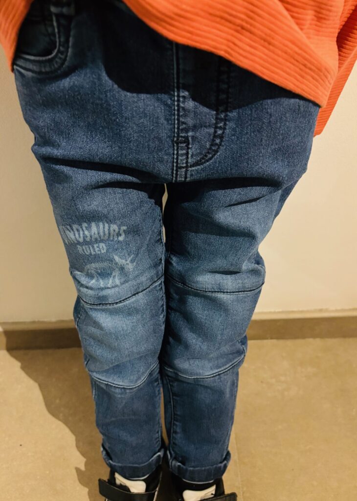 Pants denim fleece bleu.