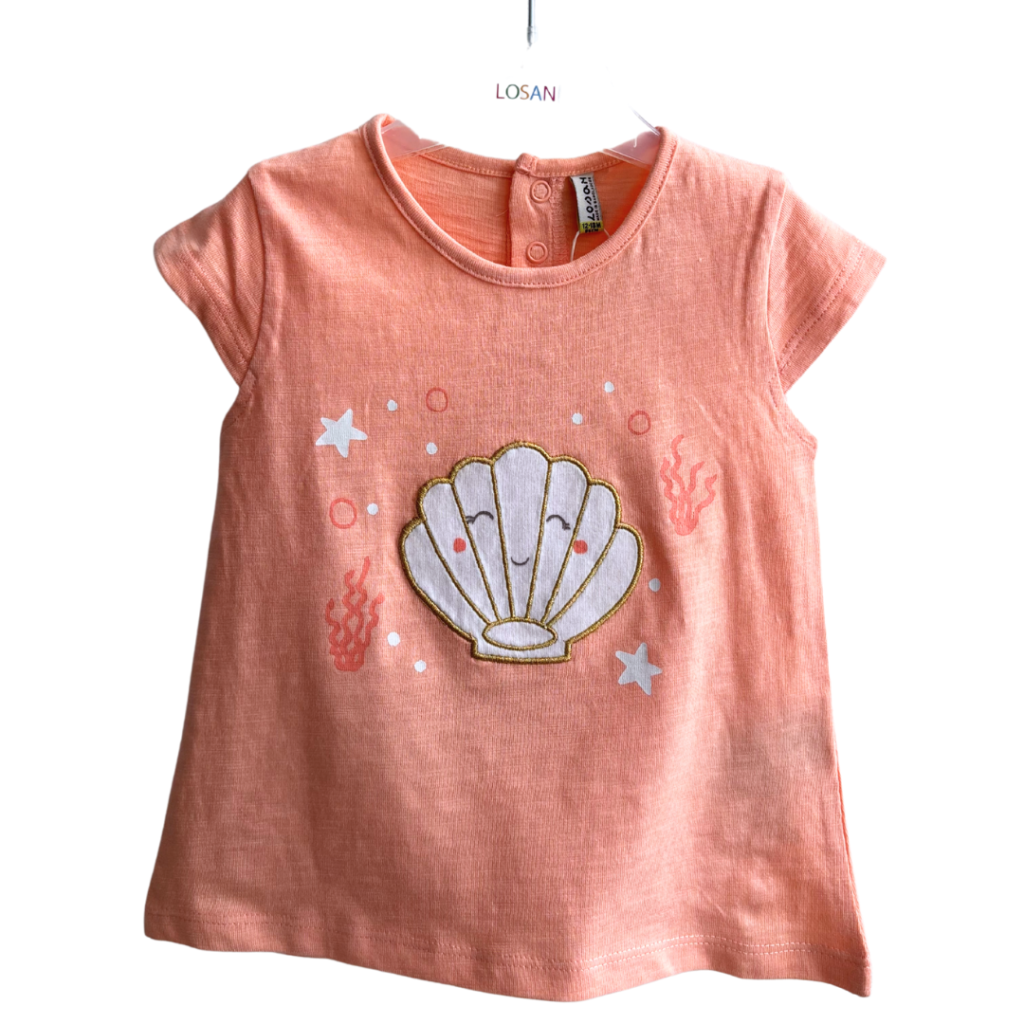 T shirt jersey saumon.