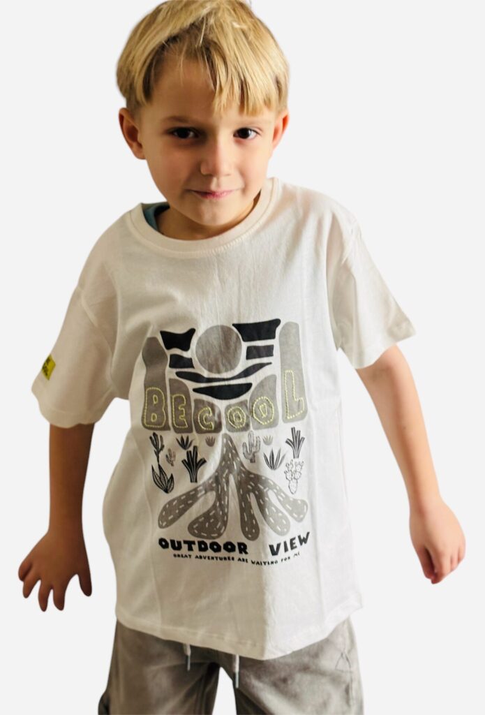 T shirt jersey écru.