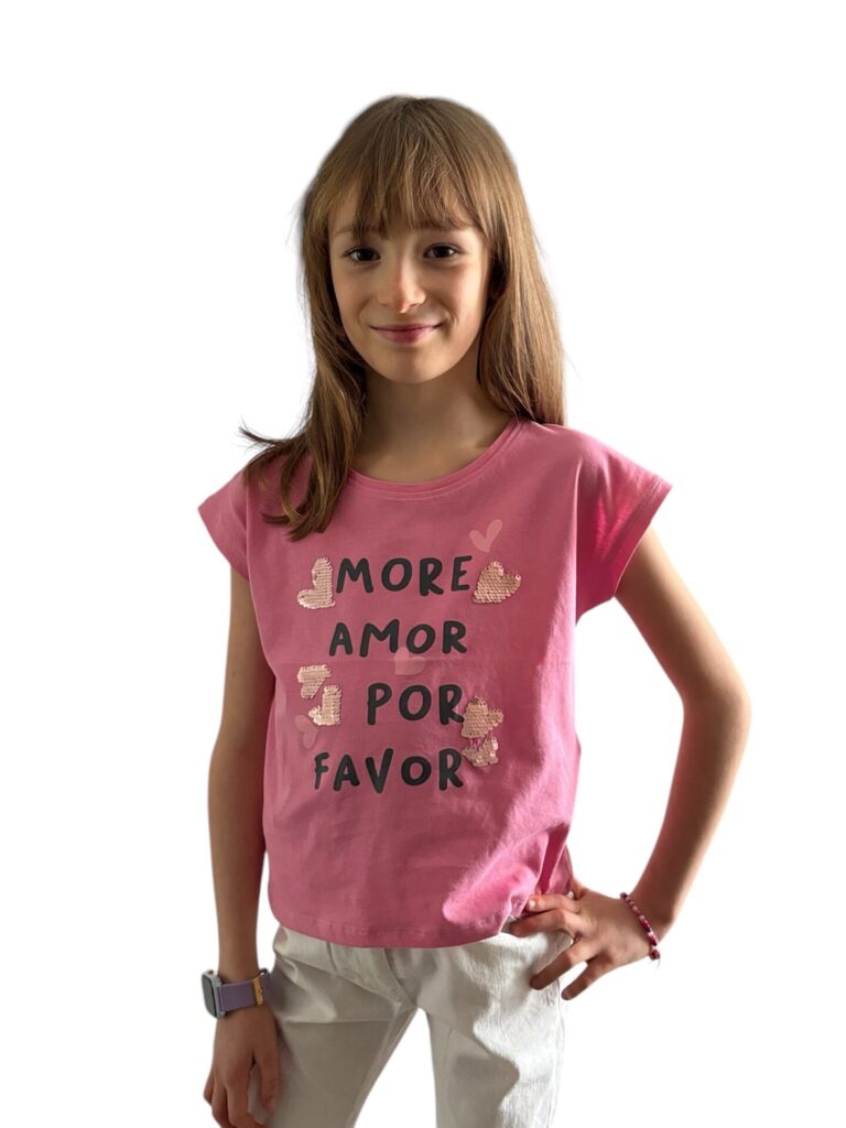 T shirt jersey pink.